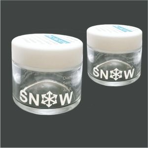 Partihandel tom 3,5 g 0.123oz 3D Print Snow Diamond Infused Select Flower Glass Jar Peroll Tube Packages Candy Jar LL