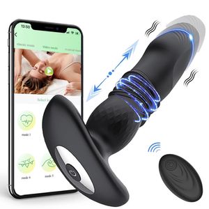 Schubhüftung vibrierender Hintern Anal Plug App Vibrator Wireless Remote Sex Toys for Women Ass Dildo Prostata Massager Buttug 240412