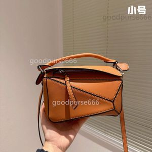 Women's Puzzle Shoulder Bags Handheld Lady Leather Spain Fashionable Designer One Bag Crossbody Purse Cowhide Loe Versatile Splice Style Pillow 3W6E