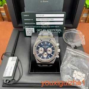 AP вечные запястья Mens Mens Royal Oak Series 26331 -й точная стальная синяя тарелка 41 мм.