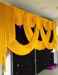 Top Selling 20ft wedding curtain swags party stage wedding decorative backdrop curtain swags drapes ice silk wedding decoration3460869