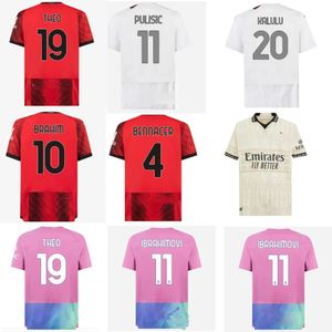 23 24 Milans Ibrahimovic Giroud Soccer Jerseys 2023 Pulisic Theo Tonali Reijnders Shird Romagnoli Rafa Leao S.Castillejo Reijnders Loftus-Cheek Football Uniform11