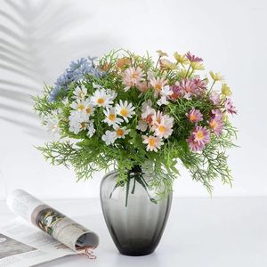 Decorative Flowers Artificial Flower Daisy False DIY Bouquet Pography Props Sunflower Combination Table Decoration