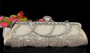 Women Party Party Party Torebka Złota Clutch Torka Luksusowa Diamond Crystal frędzla Perła Elegancka mini torebka ZD20746057316