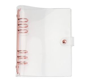 Agenda Journal Diary Planner PVC Rose Gold Clear Binders LooseLeaf 6 Ring A5 A6 30mm Binder Cover 2106114790788