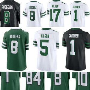 2024 Novo Aaron Rodgers Ahmad Molho Gardner Jersey de futebol personalizado Breece Hall Garrett Quinnen Williams Quincy Joe Klecko Allen Lazard CJ Mosley Jermaine Johnson