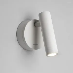 Wandlampe LED Krankenbett Lesen Leuchtplug-in 3W Kopfteilleuchten mit Einschaltschalter Hintergrund Schlafzimmer