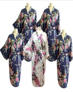 Ganzheitliche Seidenhochzeitsroben Bademantel Women Seidengewänder für Brautjungfern Lange Bademantel Kimono Dressing Kleid PEIGNOIR FEMME BRIDE6057270