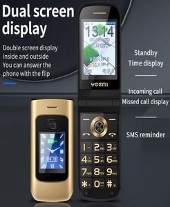 Kilidi açılmış cep telefonları 2G 3G 4G dokunmatik ekran 24inch Bluetooth Dialer SOS Senior Flip Cep Telefonu 64MB1GB Tam Bantlar GSM WCDMA LTE2903514