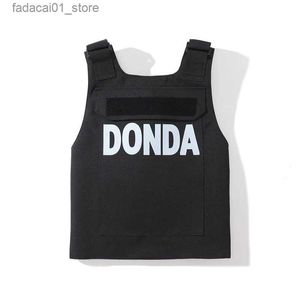 Herr t-shirts groda drift streetwear donda taktiska västar hiphop väst ytterkläder toppar tees tank gilet singlet för menq240425