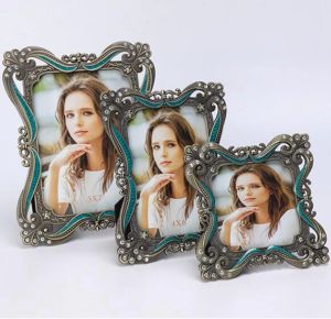 Ram 4/6/7inch Europe Metal Alloy Vintage Bronze Photo Frames Metal Alloy Picture Frame Wedding Bridal Favor Gifts Home Decoration