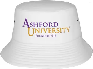 BERETS ASHFORD UNIVERSITY LOGO BUCHET HATS Fashion Sun Cap Packable Outdoor Fisherman Hat For Women and Men