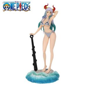 Action Toy Figures 24.5cm One Piece Yamato Figure Holiday Beach Swimwear Bikini Sexy Anime Girl Figurine PVC Dolls Collection Gifts Model Y2404254UJI