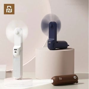 Accessories New Youpin Portable Fan Mini Handheld Fan USB 4800mAh Recharge Hand Held Small Pocket Fan with Power Bank Flashlight Feature