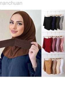 Hicrets Klasik İslam Kadınları Giymeye Hazır Kadın için Snap Defener Hicabs Tam Kapak Head Sargılar Scarf Türban Caps Turbante Mujer D240425