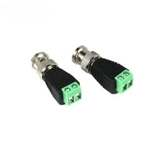 2pcs/lotto coassiale cat5 a cctv telecamera coassiale BNC Video maschio Video Balun Connectister per la telecamera CCTV Accessori di sorveglianza della telecamera