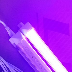 T8 LED Tubes Integrated LED UV 395-400nm 4ft 18W AC100-240V Lights 96LEDs FCC PF0.9 Blubs 1200mm Lamps Ultraviolet Disinfection Germ Lighting Direct Sale from China