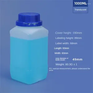 Storage Bottles 250ML/500ML/1000ML Empty HDPE Bottle With Inner Lid Food Grade Square Plastic Container For Liquid Lotion Garden Supplies