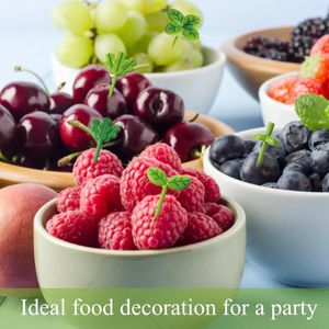 Gorks bladformad plast för barn lunchtillbehör 8 Pack Party Decor Fruit Picks