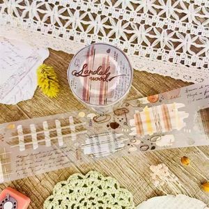 Gream Wrap Shiwu Studio Vintage Sandalwood Brown Washi Pet Tape para fazer cartas Fazendo adesivo decorativo de scrapbooking DIY