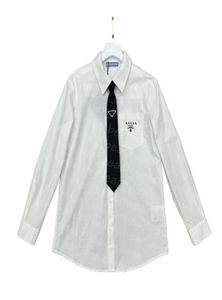 Женщина белая футболка с галстук летние дышащие футболки дизайнерская печать писем Tee с длинным рукавом T Rirtts8810986