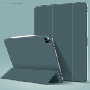 Case Tablet Stand Protection Clip för iPad Pro 12.9 Omslag för Pro 11 2022 10 M2 Fall Trifold Magnet Back Case for iPad Air 5 Film