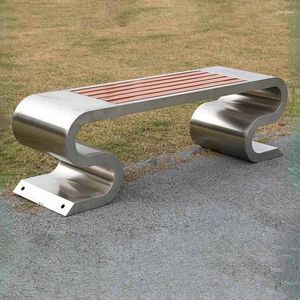 Camp Furniture Leisure Chair Square Outdoor Stainless Steel Public Seats Scenic Area Shopping Mall School Rest Benches