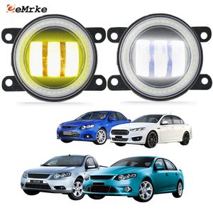 EEMRKE Led Fog Lights Assembly 30W/ 40W for Ford Falcon 2008-2018 with Clear Lens Angel Eyes DRL Daytime Running Lights 12V PTF Car Accessories