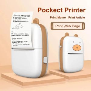 HD Meow Mini -Etikett -Drucker Thermal tragbarer A8 -Drucker Aufkleber transparentes Papier 57mm Tintenloser Wireless 203DPI Android iOS Phone 240420