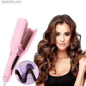 Curling Irons Przenośne Curling Ironne Ion Electric Spline Wet Dry Curler 32 mm Cute Wave Curler Szybki obrzeża ogrzewania Q240425