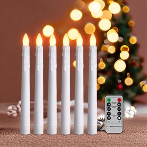 6 PC Long Candele 10 Pulsante TimeD Control Time Control Electronic Holidation Decoration Atmosfera Home Candele 240417