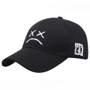 Softball moda lil peep czapki baseballowe smutny wzór twarzy tata kapelusz hop hop cap golf kobiety haft haftowy bawełniany snapback czapka ochrona przed słońcem