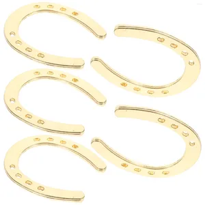 Estatuetas decorativas 5 PCs Anéis de corrente de metal anéis de decoração Decoração Presentes a granel Pingente Diy Horseshoe Lucky Ring