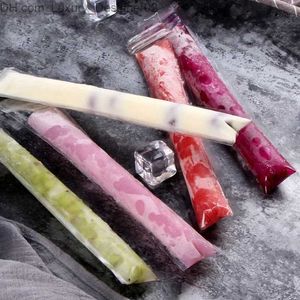 Dondurma Aletleri 20/40 Tek Kullanımlık Popsicle Kalıp Torbaları Yoğurt için Plastik Popsikül Çantaları Kaya Şekeri Dondurulmuş Popsicle Kalıp Çantaları Q240425