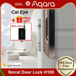 Lock Aqara Smrat Door Lock H100 with camera Automatic doorlock Body Light Sensor NFC Bluetooth Fingerprint Unlock For APP Homekit