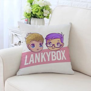 40x40cm 베개 lankyboxes 맞춤형 인쇄 소파 쿠션 커버 사무실 의자 허리 머리판 240418