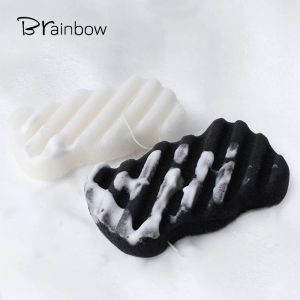 Потрескавшаяся головная гриппа, промывая губчатая губка konjac puff puff laign foaming deep очищающий роговой ремень, очищающий макияж, очищающий слой