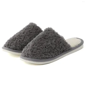 Slippers Plush Winter Shoes For Man Home Non Slip Cloth Cotton Mens Furry Women Men Fashion Beach Slides Soft