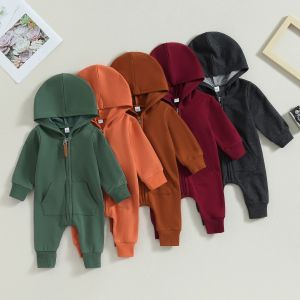 Pocengiottime focusnorm 5 colori neonati per bambini ragazze salti autunnali 012 m a maniche lunghe con cerniera con cappuccio con cappuccio con cappuccio