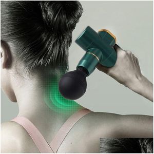 Massage pistol mini vibrerande elektrisk fascia muskelavslappning mas fitnessutrustning ömhet terapi enhet m drop leverans sport utd dhwrp