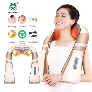 Massager Jinkairui U Shape Electrical Shiatsu Body Shoulder Neck Massager Back Infrared 4d Kneading Massage Car Home Best Gift Healthcare