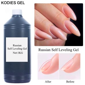 Gel kodies gel salt esquisito em gel de unha auto -nivelamento unhas de arte manicure uv 1000ml/1kg de base de base do iniciador reforço vernizes