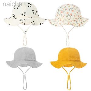 Шляпы шляпы для мальчика девочка девочка летняя шляпа шляпа мягкая хлопковая панама для детей младенца малыша кепка на открытом воздухе пляжные солнце