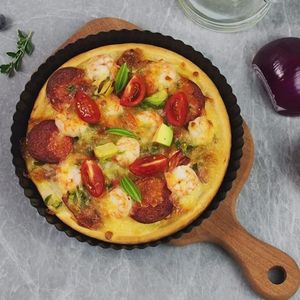 Nonstick pannor kolstål kaka paj mögel borttagbar botten tårta quiche panna ugn bakplat maträtt baksida verktyg baksida bröd mögel