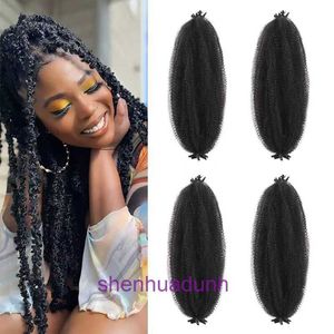 Designer high-quality wigs hair for women Hand torn caterpillar wig synthetic long curly Marley Braid fluffy short