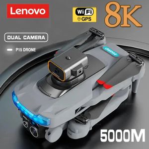 Дроны Lenovo P15 Drone 4K Профессиональная камера 8K GPS HD Аэрофотосъемка Dualcamera Omnideerational Уклонение от препятствий мини -беспилотник