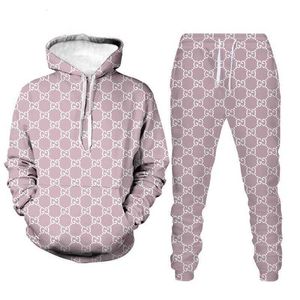 Mens Tracksuits Trousers Set Designer Hoodies Streetwear Sweatshirts Högkvalitativ sportdräkt 3D Grafisk huva bokstavsdekoration Tjocka huvtröjor Män byxor