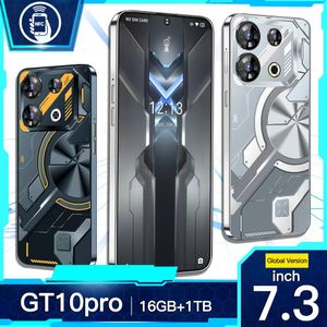 7.3-calowy smartfon GT10Pro Android odblokowuje NFC Funkcje 256 GB 128 GB ekranu dotykowego telefonu USB Smartfon Android Smartfon