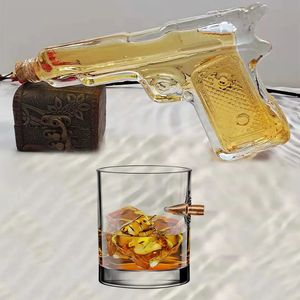 Top Creative Creative GunShaped Party Home Bar 500ml Leadfree Glassky Whisky Bourbon Scotch 240420