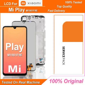 Skärmar 5.84 '' Original LCD -skärm för Xiaomi Play LCD -pekskärm Digitizer Assembly för Xiaomi Mi Play M1901F9E LCD -display